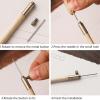 Tyenaza Embroidery Needles, Embroidery Needles Ergonomic Design Beech Wooden Nonslip Handle DIY Crochet Hook with 3 Needles for Sewing Embroidery view 3