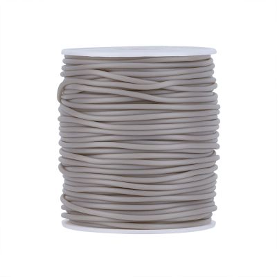 FASHEWELRY 54.68 Yards Hollow Pipe Rubber Cords 2mm Rubber Hollow Tube Cords Tubing Knitting Barber Cord with 1mm Hole for Knitting Projects (Gray)