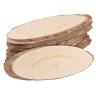 10 PCS Oval Wood Slices, Length 12 Inch and Width 3.9-4.7 Inch Craft Wooden Slices, Unfinished Wood Slices for DIY Wedding view 1