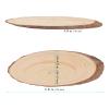 10 PCS Oval Wood Slices, Length 12 Inch and Width 3.9-4.7 Inch Craft Wooden Slices, Unfinished Wood Slices for DIY Wedding view 2