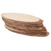 10 PCS Oval Wood Slices, Length 12 Inch and Width 3.9-4.7 Inch Craft Wooden Slices, Unfinished Wood Slices for DIY Wedding view 3