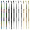 HARSKIYER 12pcs Wax Carving Tools, 4.75 Inch Stainless Steel Double-Ended Sculpting Spoon Tool Clay Sculpting Tools Wax Carving Sculpting Tools(Golden & Silver & Rainbow & Black) view 1