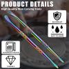 HARSKIYER 12pcs Wax Carving Tools, 4.75 Inch Stainless Steel Double-Ended Sculpting Spoon Tool Clay Sculpting Tools Wax Carving Sculpting Tools(Golden & Silver & Rainbow & Black) view 3