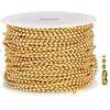 1/8" 3.2mm Ball Chain Solid Brass 50' Spool with 50 Pack of Connectors view 1