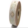 11 Yard Spool 1.37 inches Wide Light Orange Metallic Gold Cat Paw Jacquard Ribbon Woven Embroidered Sewing Trim Decorative Fabric 35806 view 2