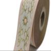 11 Yard Spool 1.37 inches Wide Light Orange Metallic Gold Cat Paw Jacquard Ribbon Woven Embroidered Sewing Trim Decorative Fabric 35806 view 4