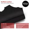 European Leather Work Buffalo Hide 8-10 oz (3-4mm) | Pre-Cut Size: 6"x48" | Black - Full Grain Leather for Tooling, Stamping, Molding, Engraving view 2
