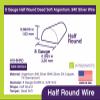 WireJewelry 8 Gauge Half Round Dead Soft Argentium .940 Silver Wire - 25 Feet view 2