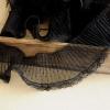 HZLXF1 1M 8cm Wide Embroidery Lace Fabric for Sewing Dress Guipure Crafts Width Tulle Lace Trim Ribbon Straps (Color : Black) view 1