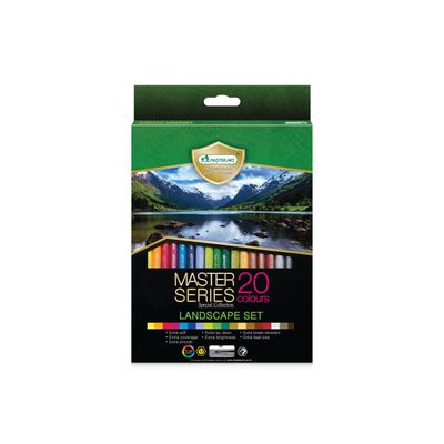 MASTERART Colored Pencils Master Series 20 Colors in Special Collection for Kids and Adults Coloring (LANDSCAPE SET)