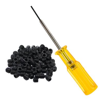 Fbshicung 1.6MM Hex Screw Driver and 50PCS Needle Clamp Screw Compatible with Industrial Overlock Sewing Machine Juki Yamato Pegasus Repair Tools