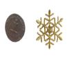 ETDesign #E03021 Small Lot 2Pcs Gold Snowflake,Snow Christmas,Holiday,Winter Embroidery Iron On Applique Patch-1 1/2" by 1 1/2" view 2