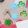 2Pcs St. Patricks Day Silicone Molds St. Patricks Day Keychain Resin Shamrock Silicone Four Leaf Keychain for DIY Decor view 4