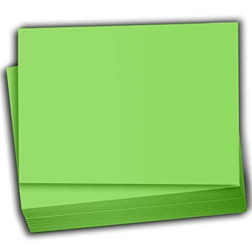 Hamilco Colored Scrapbook Cardstock Paper 4x6 Card Stock Paper 65 lb Cover 100 Pack (Green Apple)