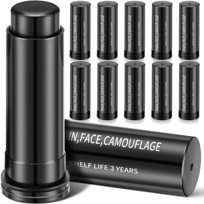 Sweetude 12 Pcs Eye Stick of Black, Sports Face Paint Eye Stick Bulk for Football Baseball Softball Lacrosse Hockey Soccer Athletes Sports Training and Cheer(Black)