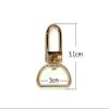 3dancraftit Push Gate Swivel Snap Hooks Lanyards Clasp Clips Lobster Clasps Hook zinc alloying 1.25 inch / 32mm (Eye Size) 6 Pieces Gold T76 view 2