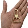 3dancraftit Push Gate Swivel Snap Hooks Lanyards Clasp Clips Lobster Clasps Hook zinc alloying 1.25 inch / 32mm (Eye Size) 6 Pieces Gold T76 view 3
