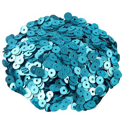 homeemoh 4000pcs Craft Sequins with Holes, 2mm Round Mini Sequins for Crafts PVC Spangles for Embroidery Embellishments Jewelry Making,Matt Sky Blue