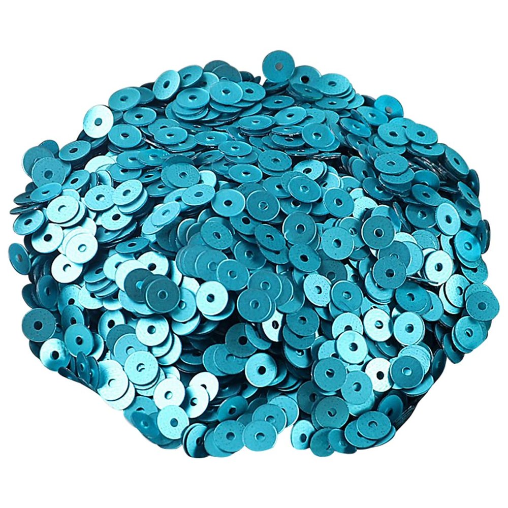 homeemoh 4000pcs Craft Sequins with Holes, 2mm Round Mini Sequins for Crafts PVC Spangles for Embroidery Embellishments Jewelry Making,Matt Sky Blue