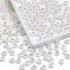 100PCS Letter Beads Acrylic Alphabet Beads for Jewelry Making Bracelets Necklaces 4x7mm Gold White Round Letter Beads C view 4