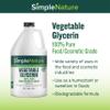 Simple Nature 100% Pure Vegetable Glycerin - 2 Gallon - Natural Pure Food/Cosmetic Grade for Skincare, Haircare, Cosmetics, Soapmaking, Crafts - Softening & Moisturizing Multipurpose Humectant view 2