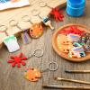 Tudomro Art Paint Party Favors Keychain Art Paint Splatter Palette Brush Keychain for Kids Artist Party Gift Supplies(60 Pieces) view 3