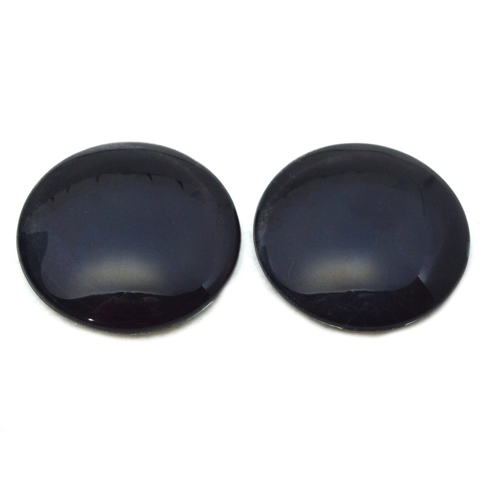 Megan's Beaded Designs Dark Black Barn Owl Realistic Bird Glass Eyes 6mm to 60mm Jewelry Making Art Doll Parts Taxidermy Sculpture Flatback Spooky Domed Cabochons (10mm)