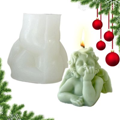 Hoghaki Silicone Angel Candle Mold, Cute Angel Shape Mould, Angel Candle Mold, Candle Making Mould, Aromatherapy Mold, Chocolate Cake Making Mold