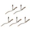 uxcell 10Sets 4mm Leather Cord End Caps with Lobster Clasps & Extender Chain for DIY Making Bracelets, Bronze Tone view 1