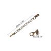 uxcell 10Sets 4mm Leather Cord End Caps with Lobster Clasps & Extender Chain for DIY Making Bracelets, Bronze Tone view 2