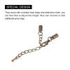 uxcell 10Sets 4mm Leather Cord End Caps with Lobster Clasps & Extender Chain for DIY Making Bracelets, Bronze Tone view 4