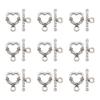 Bestewelry 20 Sets Tibetan Silver Heart Toggle Clasps Antique Silver Color Alloy Fastener Hook Toggle Clasps Connectors Findings for Jewelry Making DIY Bracelet Necklace view 1