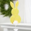 Group of 3 Glittered Yellow Bunny Floral Picks by Factory Direct Craft for Spring Arrangements and Easter Decorating view 2