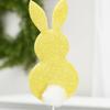 Group of 3 Glittered Yellow Bunny Floral Picks by Factory Direct Craft for Spring Arrangements and Easter Decorating view 4