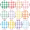 Whaline 24pcs Pastel Plaid Pattern Paper 12 Designs Gingham Double-Sided Scrapbook Paper for DIY Crafts Scrapbook Photo Album Decor, 11.8 x 11.8 Inch view 3