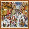 CaptainCrafts New Cross Stitch Kits Embroidery Kit Full Range Beautiful Landscapes Pre-Printed and Counted Fabrics Kits for Adults Beginners Home Decor (Stamped 11CT, Christmas Eve Street) view 1