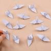 CRAFFANCY Origami Paper Cranes Kit, 140PCS Handmade Folded Origami Paper Crane Strings Garland for Wedding Party Backdrop Home Decoration, White view 3