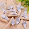 CRAFFANCY Origami Paper Cranes Kit, 140PCS Handmade Folded Origami Paper Crane Strings Garland for Wedding Party Backdrop Home Decoration, White view 4