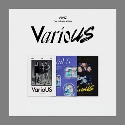 VIVIZ VarioUS 3rd Mini Album Photobook Version CD+POB+Photobook+Lyrics newspaper+Staff only card+Folding photocard+Photocard+3Cut film photo+Sticker+Tracking (SET(CLAZZY+SIDE-A+OFF&ON))