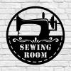 Custom Sewing Machine Metal Sign, Sewing Room Studio Sign Home Decor, Metal Yard Art, Custom Rustic Farmhouse Sign Metal Plaque for Front Door 24in, Shipped from US view 2