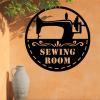 Custom Sewing Machine Metal Sign, Sewing Room Studio Sign Home Decor, Metal Yard Art, Custom Rustic Farmhouse Sign Metal Plaque for Front Door 24in, Shipped from US view 4
