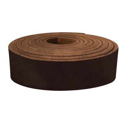 ELW 9-10 oz (3.6-4mm) Latigo Leather Belt Grade Straps & Strips | Size: 2.75"x72" (7x183cm) | Dark Brown | Full Grain Cowhide, Heavy Duty Holsters, Sheathes, Harness, Saddle, Straps, DIY Crafts