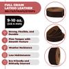 ELW 9-10 oz (3.6-4mm) Latigo Leather Belt Grade Straps & Strips | Size: 2.75"x72" (7x183cm) | Dark Brown | Full Grain Cowhide, Heavy Duty Holsters, Sheathes, Harness, Saddle, Straps, DIY Crafts view 2