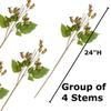 Factory Direct Craft Group of 4 Artificial Rose HIPS Pod Stems for Summer Arrangements and Fall Displays - 24 Inches view 2