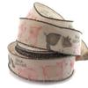 Ribbon Traditions Little Piggies Burlap Wired Ribbon 2 1/2" by 25 Yards view 1