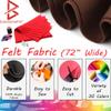 Barcelonetta | Felt Fabric | 72" Wide | 1.6mm Thick | Acrylic & Soft | Felt by the Yard | Felt for DIY Crafts, Projects, Sewing (Dark Brown, Half Yard) view 2