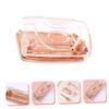 Tofficu 2pcs Gold Two Hole Buncher Puncher Rose Gold Badge Hole Punch for Id Cards Portable Punch view 4