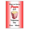 24 personalized school class popcorn Valentines day cards, customized with name,Thanks for poppin by view 2