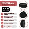 ELW 9-10 oz (3.6-4mm) Latigo Leather Belt Grade Straps & Strips | Size: 3.25"x84" (8.3x213cm) | Black | Full Grain Cowhide, Heavy Duty Holsters, Sheathes, Harness, Saddle, Guitar Straps, DIY Crafts view 2