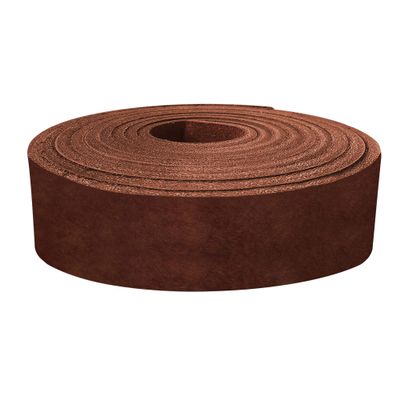 ELW 9-10 oz (3.6-4mm) Latigo Leather Belt Grade Straps & Strips | Size: 1"x84" (2.5x213cm) | Bourbon Brown | Full Grain Cowhide, Heavy Duty Holsters, Sheathes, Harness, Saddle, Straps, DIY Crafts